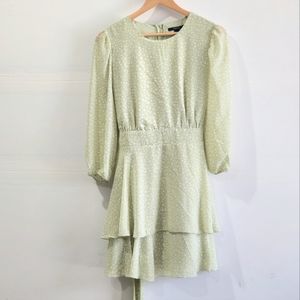 Forever 21 Green and White Polka Dot Midi Dress